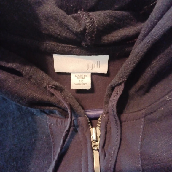 J.Jill black jacket with hood womens size 1XL - Picture 4 of 8